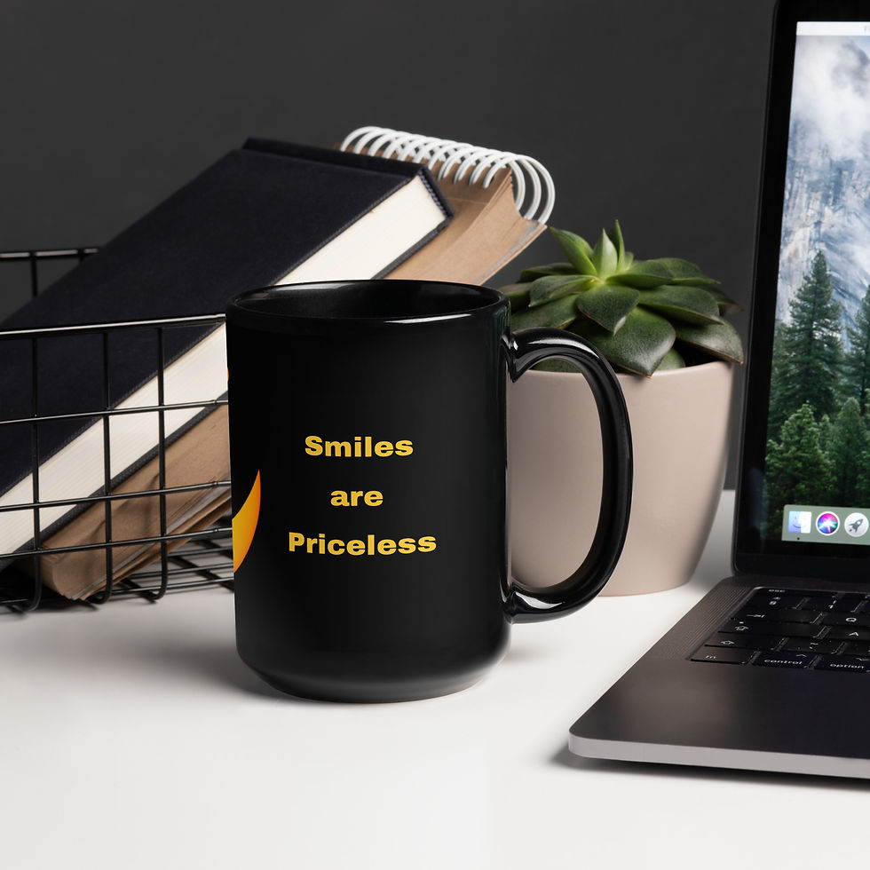 Thumbnail: Solar Smile Black Glossy Mug