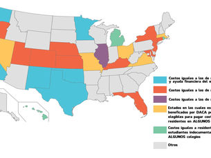 MAPA: Estados que ofrecen costos económicos para estudiantes indocumentados