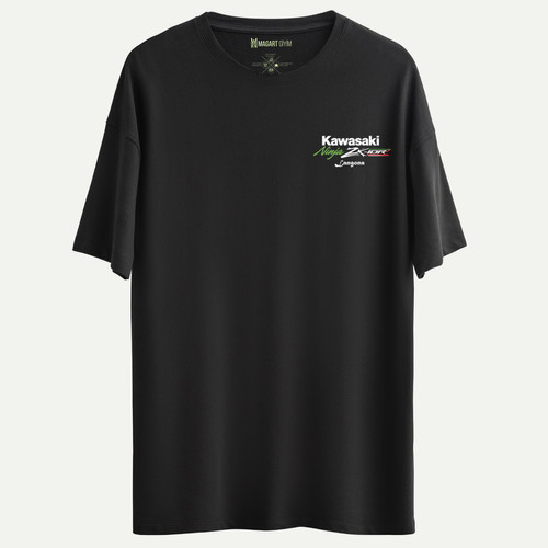 Kawasaki Ninja ZX-10R 40.Yıl Baskılı Oversize Siyah T-Shirt | Magart