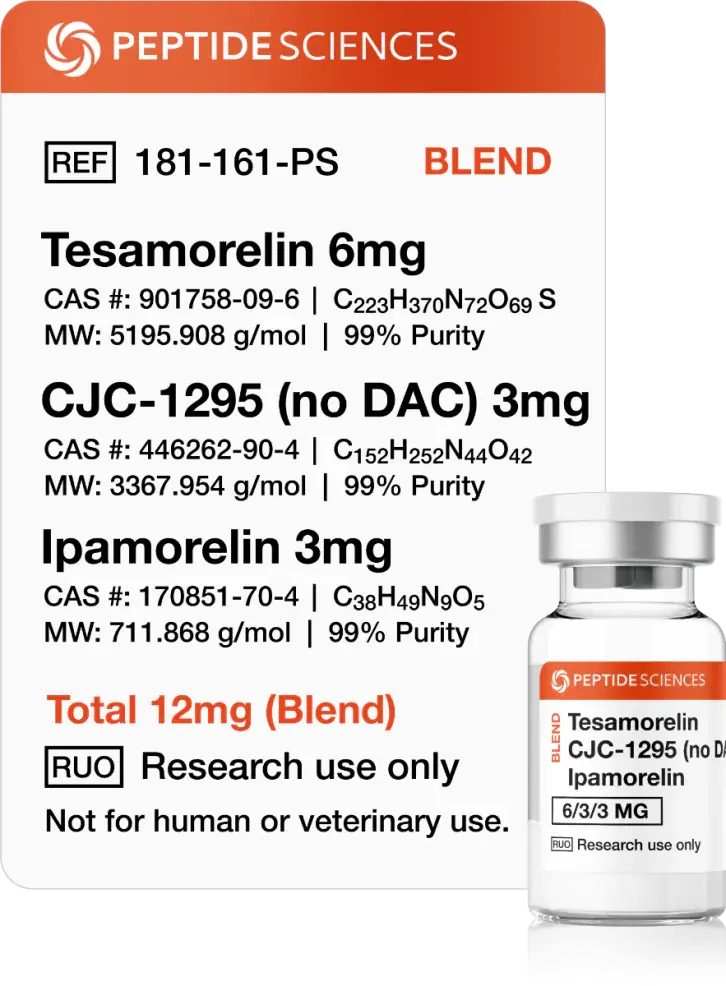 Kjøp Tesamorelin + CJC-1295 + Ipamorelin 12 mg (Mix) i Norge
