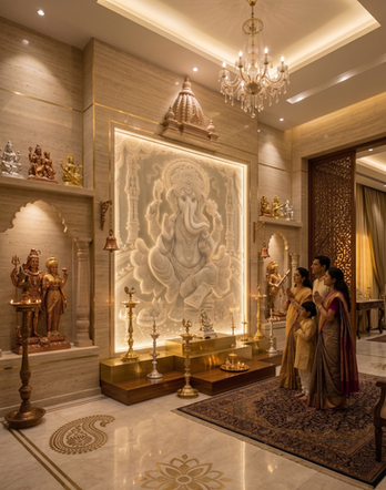 A contemporary interpretation of Lord Ganesha transformed into a stunning illuminated architectural artwork. This bespoke circular wall installation combines sacred symbolism, intricate carving, warm backlighting, and luxury millwork to create a powerful focal point for high-end residences, meditation rooms, wellness spaces, temples, and hospitality interiors. Designed by Philip Shikhess, this statement piece merges spiritual artistry with modern interior design. Rilievo by Philip Shikhess