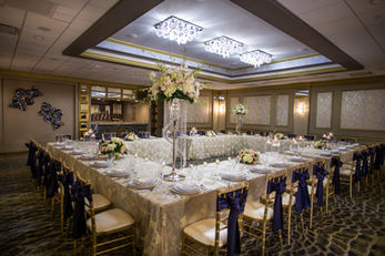 Decorative CNC relief panels integrated into a luxury banquet hall bar designed by RILIEVO.