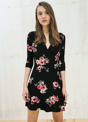 Vestido Negro Floreado