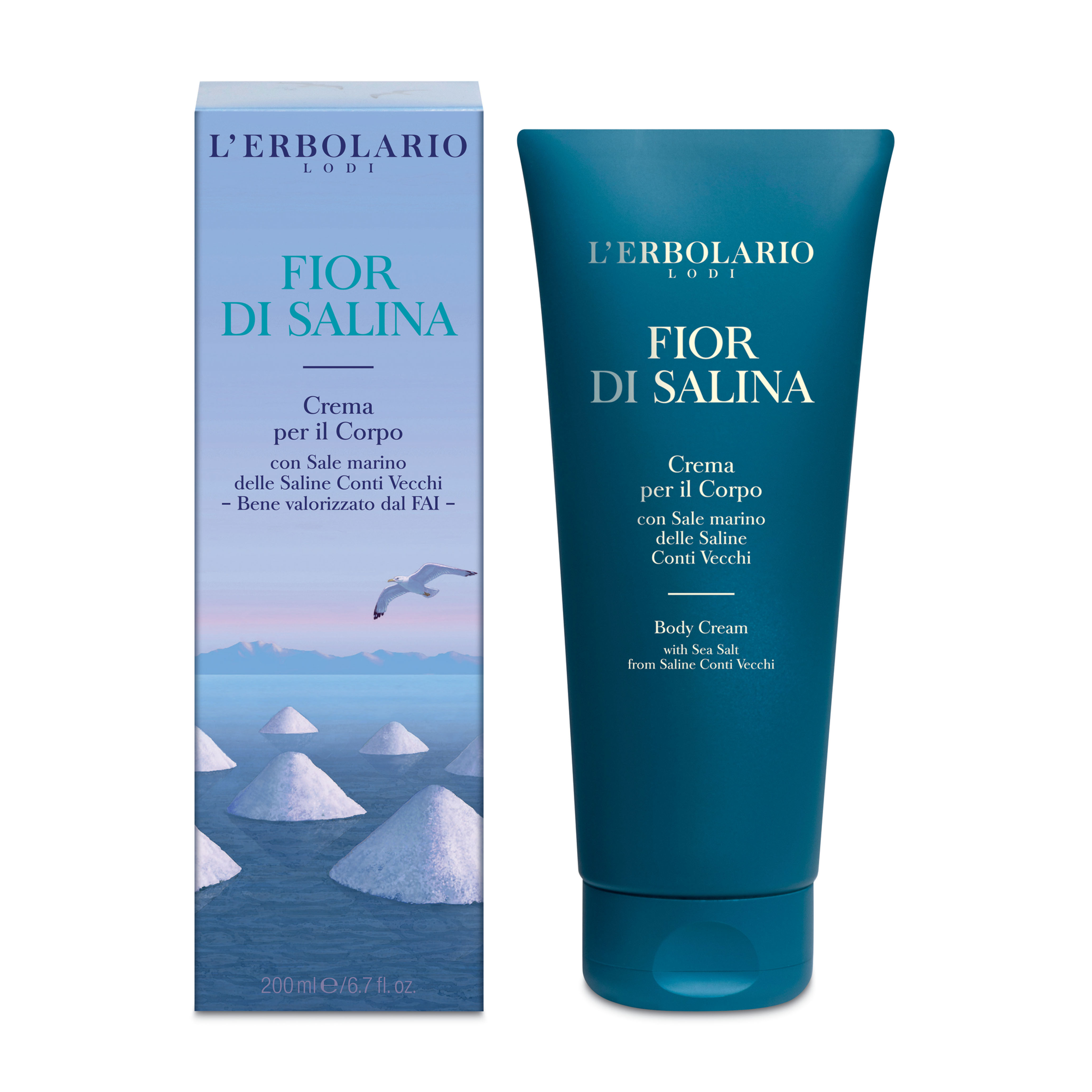 FIOR DI SALINA Crema Per Il Corpo con Sale marino– L’Erbolario – 200 ml