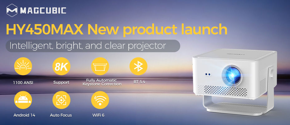 Thumbnail: MAGCUBIC Projector HY300 PRO 8K Android 14 Dual Wifi6 290ANSI Allwinner H726 BT5