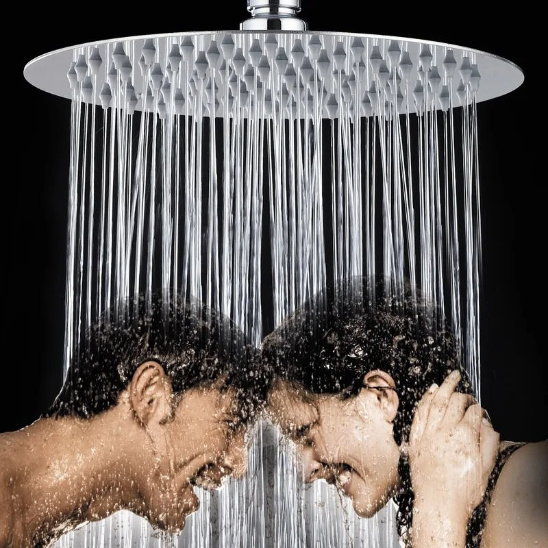 Thumbnail: 10/8/6 Inch High Quality Stainless Steel Ultra-Thin Waterfall Shower Heads Rainf