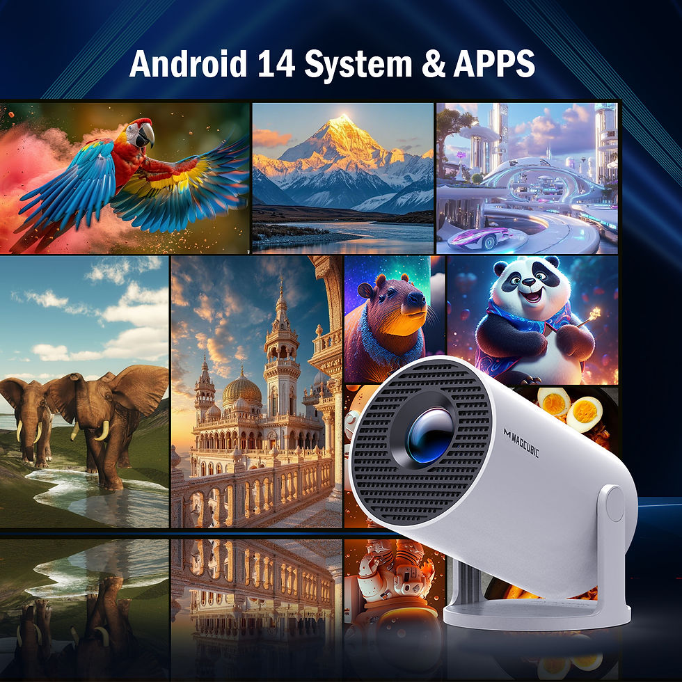 Thumbnail: MAGCUBIC Projector HY300 PRO 8K Android 14 Dual Wifi6 290ANSI Allwinner H726 BT5