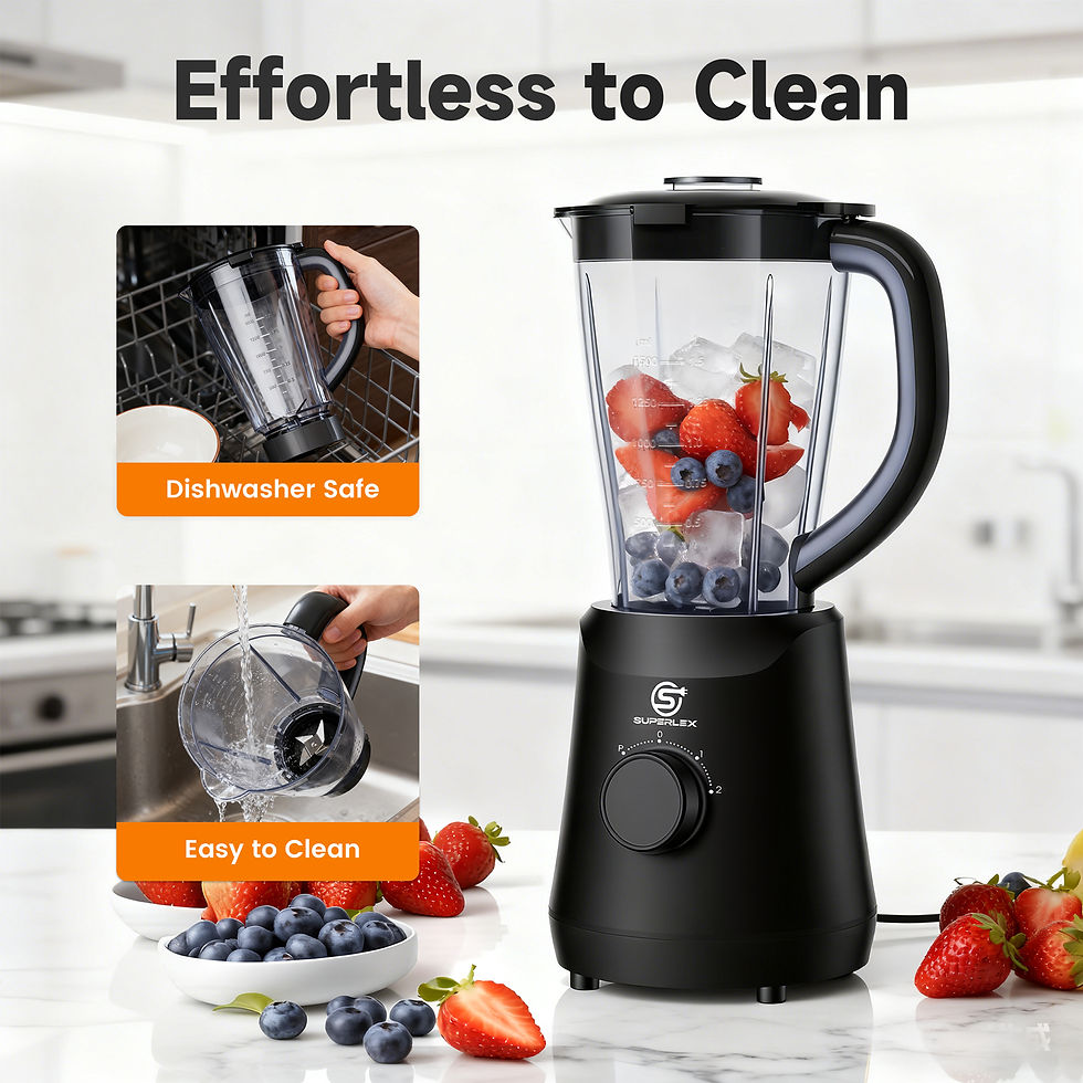 Thumbnail: SUPERLEX 500W 2 in 1 Blender With 1.5L Glass Jar Powerful Performance 2 speeds w