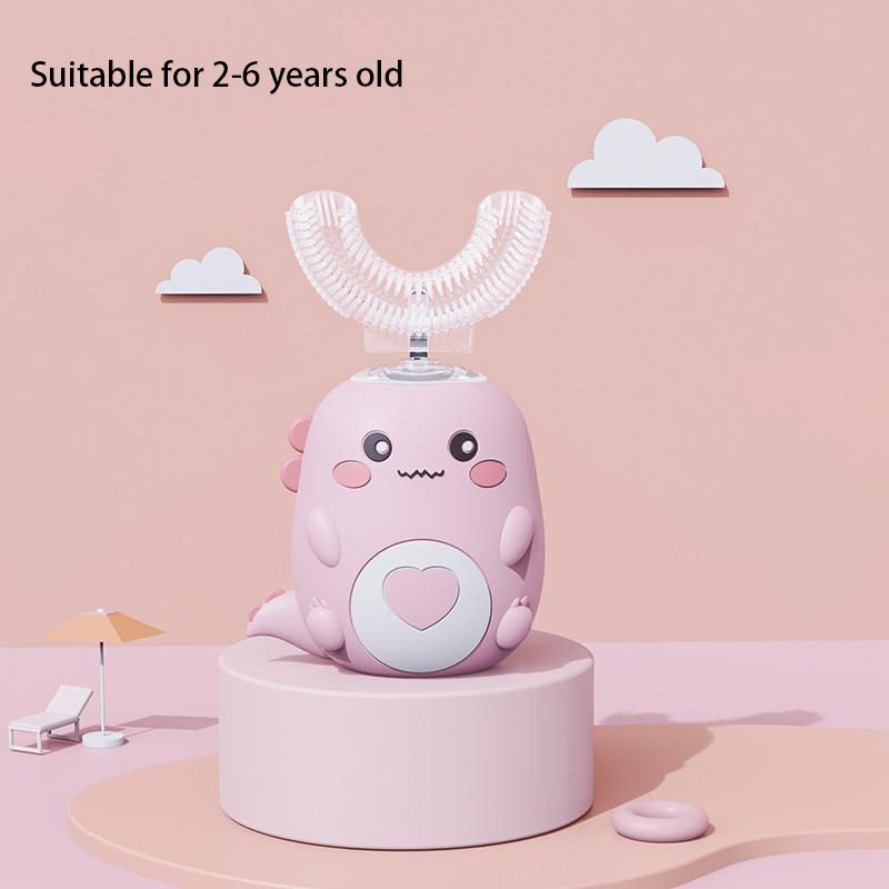 Thumbnail: Children U-shaped Electric Toothbrush 360 Degrees Smart Cartoon Kids silicone To
