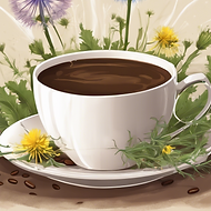 hot cup of coffee with chicory and dandelion.png