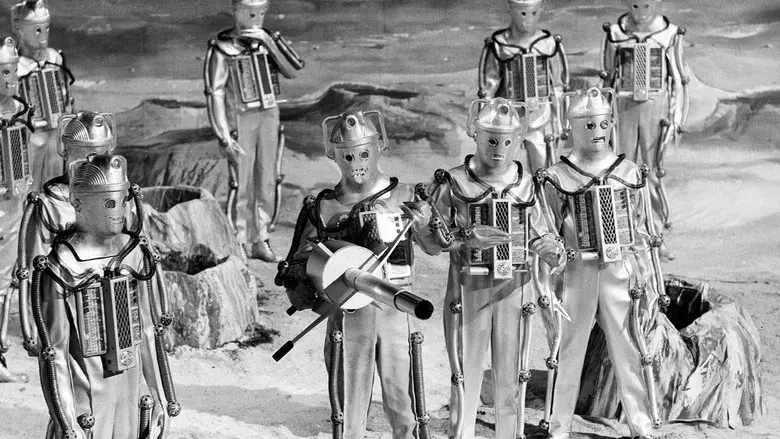The Cybermen get ready to blast the Moonbase to pieces. Surely they'll only blow one hole in the dome, surely. Right? Right! right...