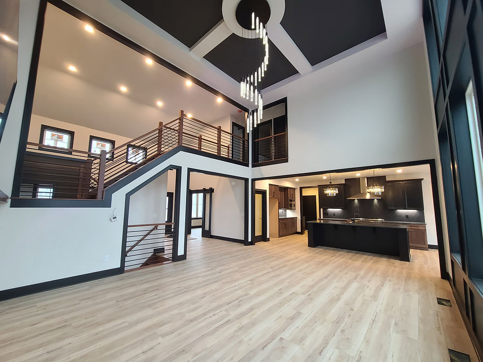 Great Room - Kitchen - Stairs