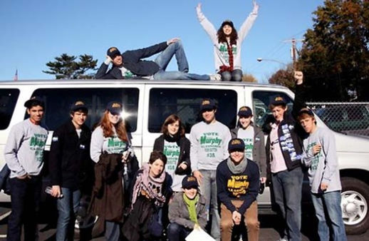 Members of the Columbia University College Democrats getting ready to do GOTV for Congressman Patrick Murphy in 2010