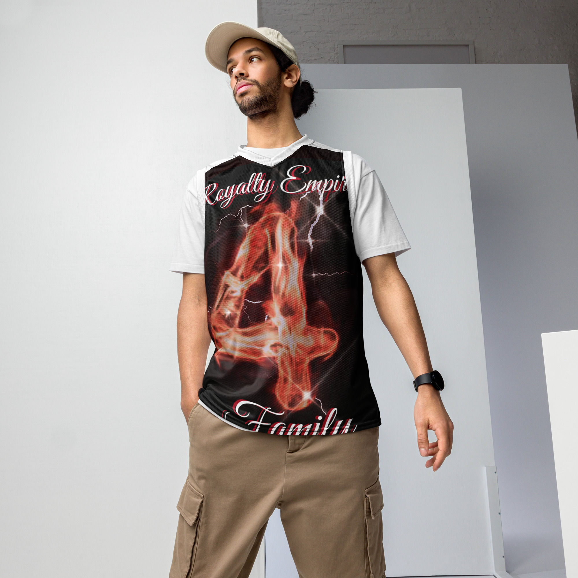 Royalty empire family 2 Recycled unisex basketball jersey