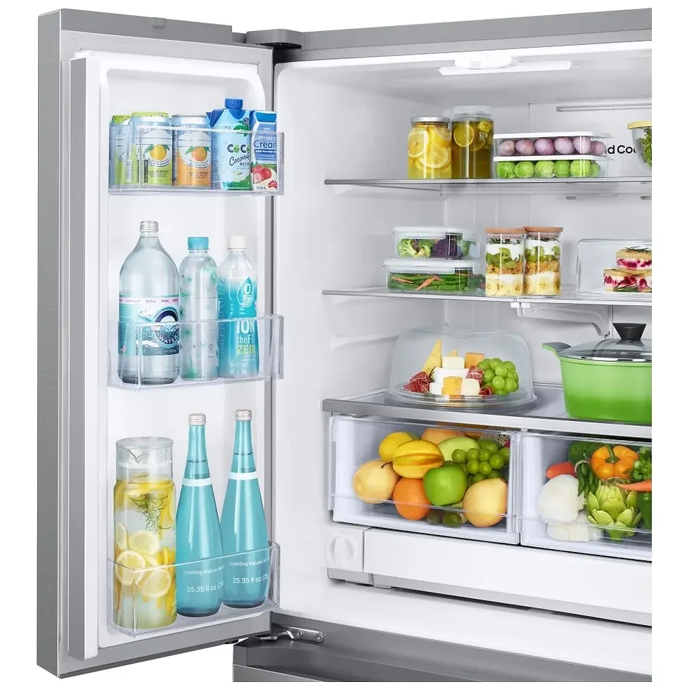 Thumbnail: Samsung RF25C5151SR  French Door Refrigerator, 33 inch Width, ENERGY STAR.