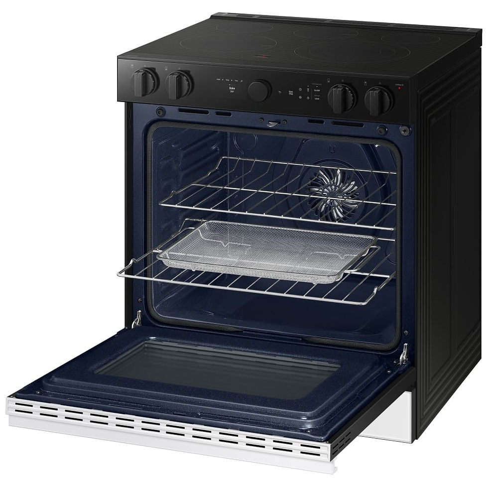 Thumbnail: Samsung Bespoke NSE6DB850012AC Electric Range, 30 inch Exterior Width.