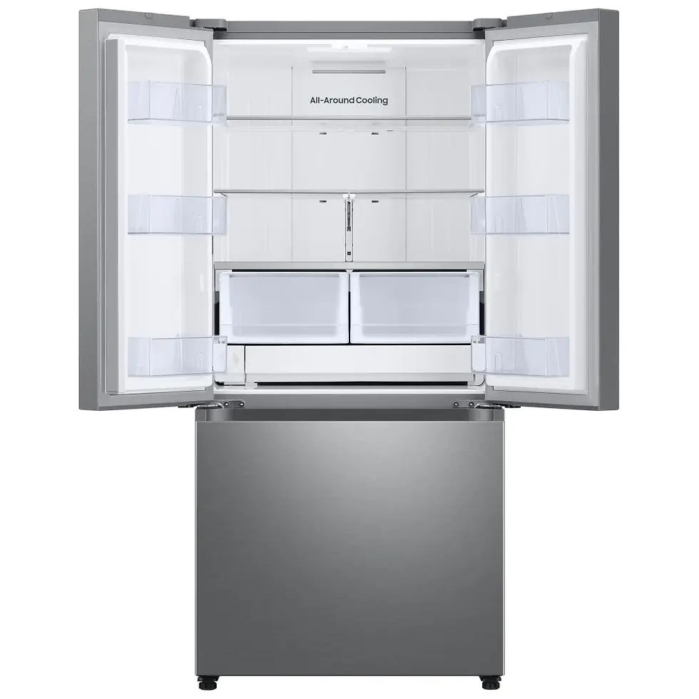 Thumbnail: Samsung RF25C5151SR  French Door Refrigerator, 33 inch Width, ENERGY STAR.