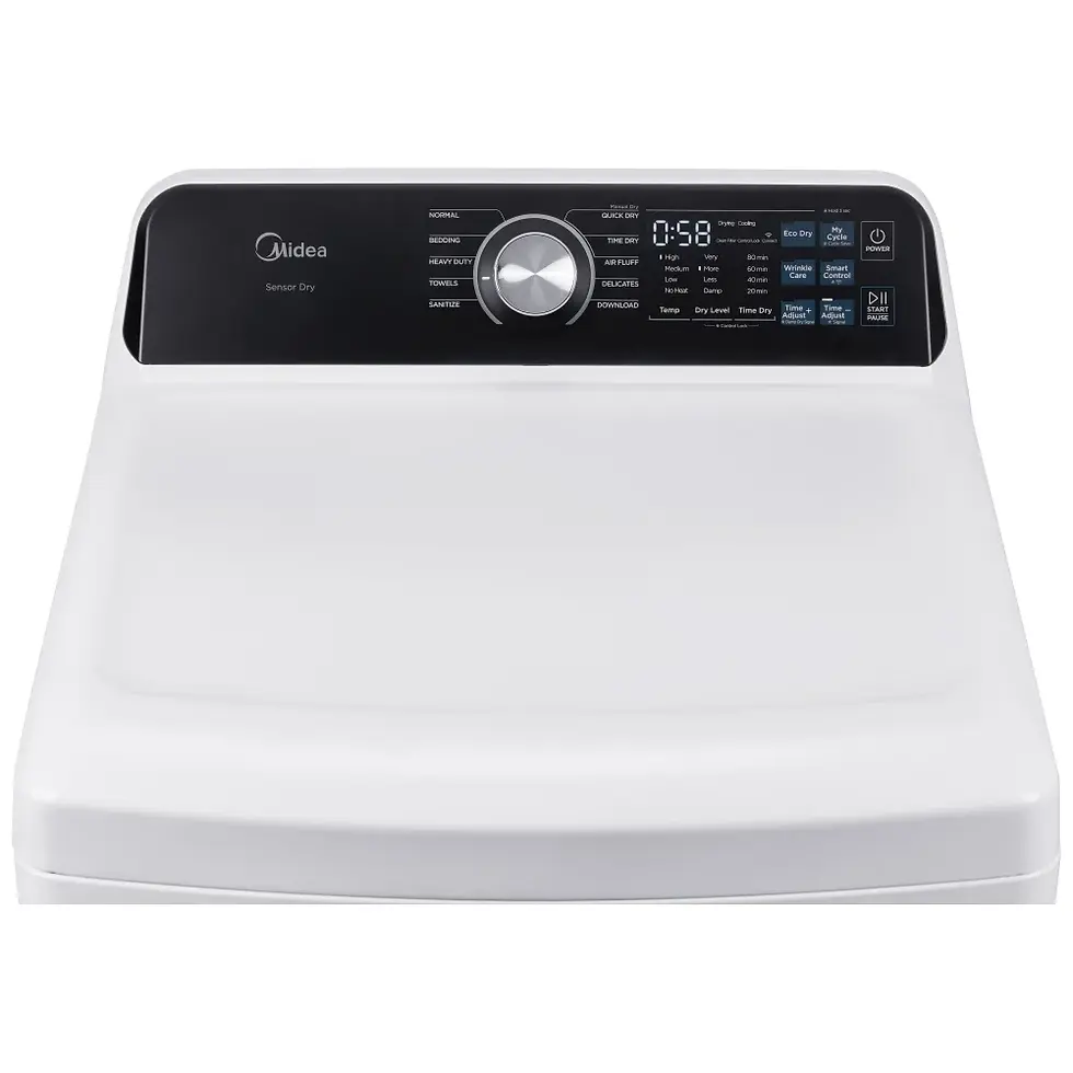 Thumbnail: Midea MLTE52M2BWW Electric Dryer, 7 cu. ft. Dryer Capacity, 4 Temperature Settin