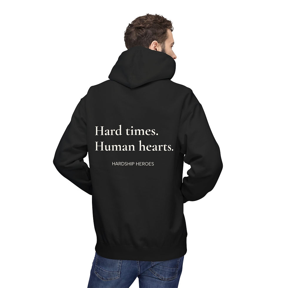 Thumbnail: Hard times. Human hearts. Fleece Hoodie