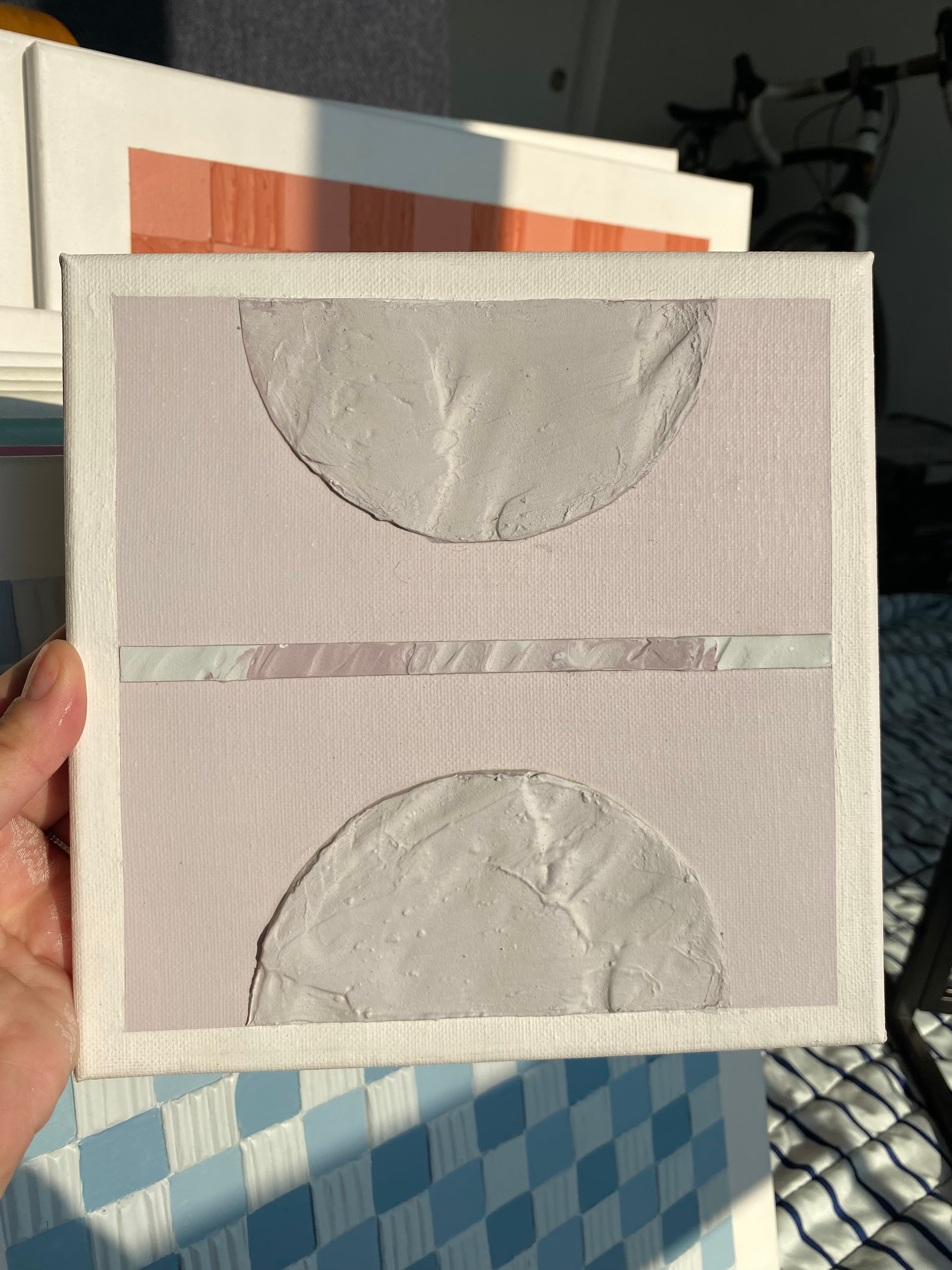 Two Halves of a Moon in Purple