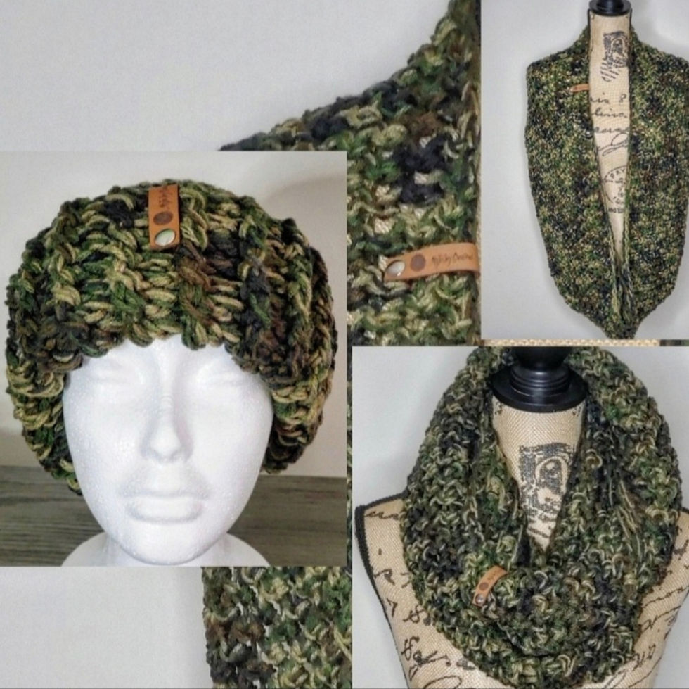 Thumbnail: UNISEX "3IN1 Infinity Scarf/SkullySlouch Hat Set" (Famous Neons) SEE More