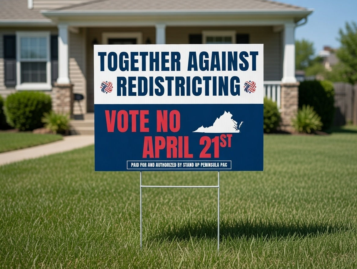 Together Against Redistricting Sign