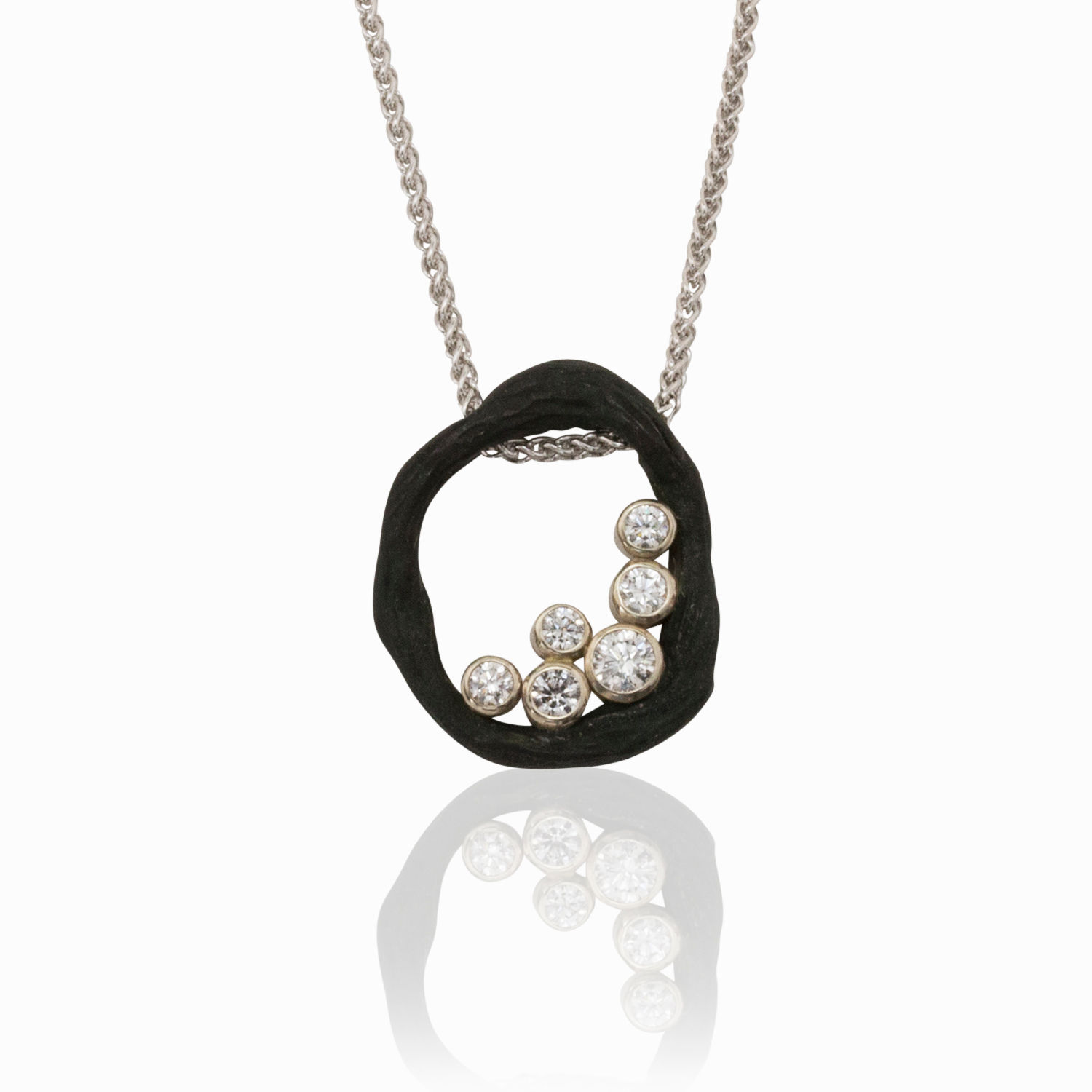 Pebble Single Link Diamond Necklace