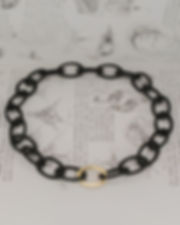 Gloss Oval Link Necklace with Spring clasp 18”
