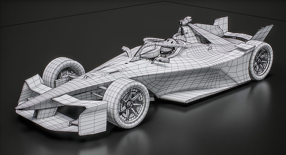 TAG Heuer Formula E Team 2025-2026 Gen3 Evo Race Car PBR 3D model