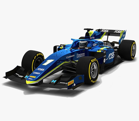 Carlin F2 #1 Formula 2 Season 2019 Low-poly 3D model