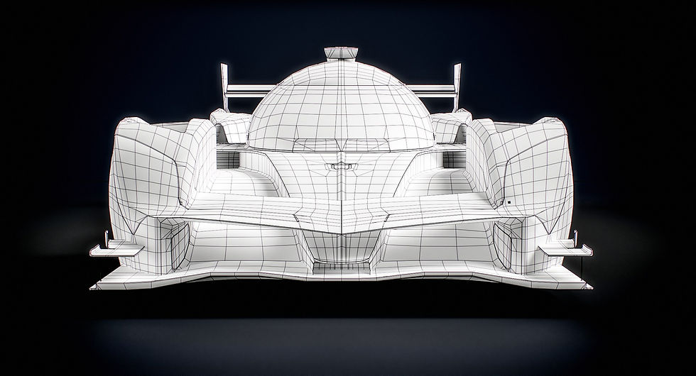 Acura ARX-06 LMDh Hypercar Season 2023 White Mockup 3D model