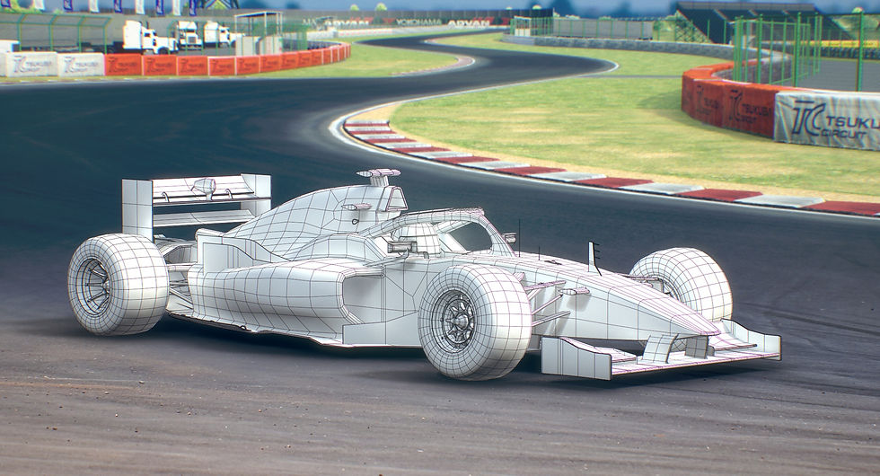 Generic Formula Race Car 05 Low-poly PBR 3D model
