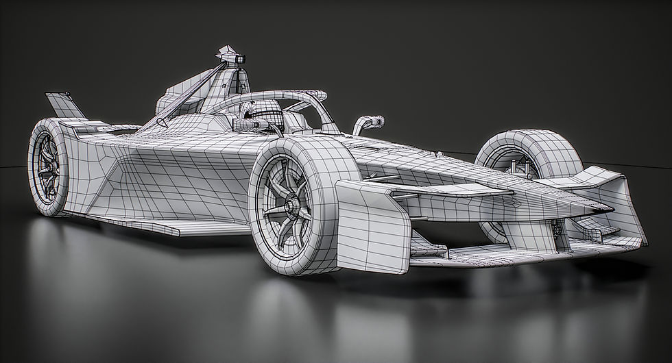 Andretti Formula E 2025-2026 Season 12 Gen3 Evo Race Car PBR 3D model