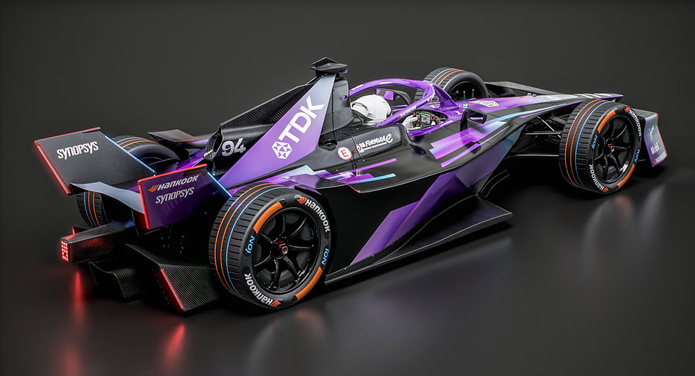 TAG Heuer Formula E Team 2025-2026 Gen3 Evo Race Car PBR 3D model