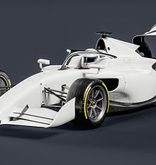 Dallara F2 2024 Formula 2 Race Car White Mockup PBR 3D model