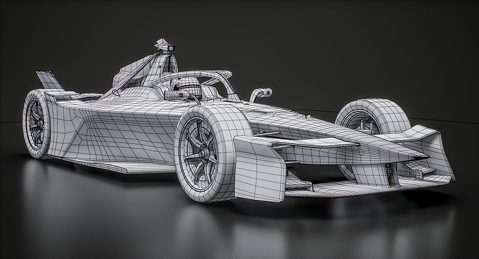 Jaguar Racing Formula E 2025-2026 Season 12 Gen3 Evo Race Car PBR 3D model