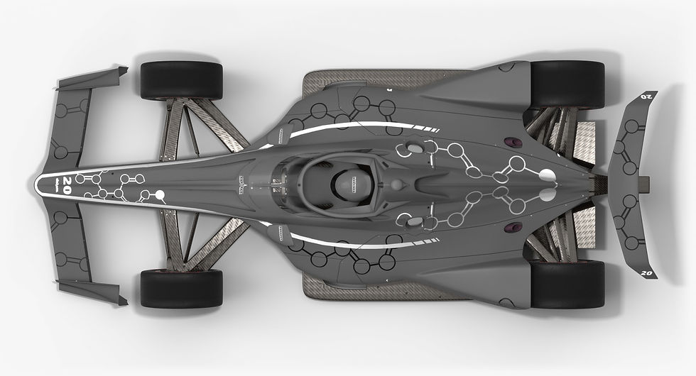Dallara DW12 Aeroscreen 2020 Speedway Race Car 3D model
