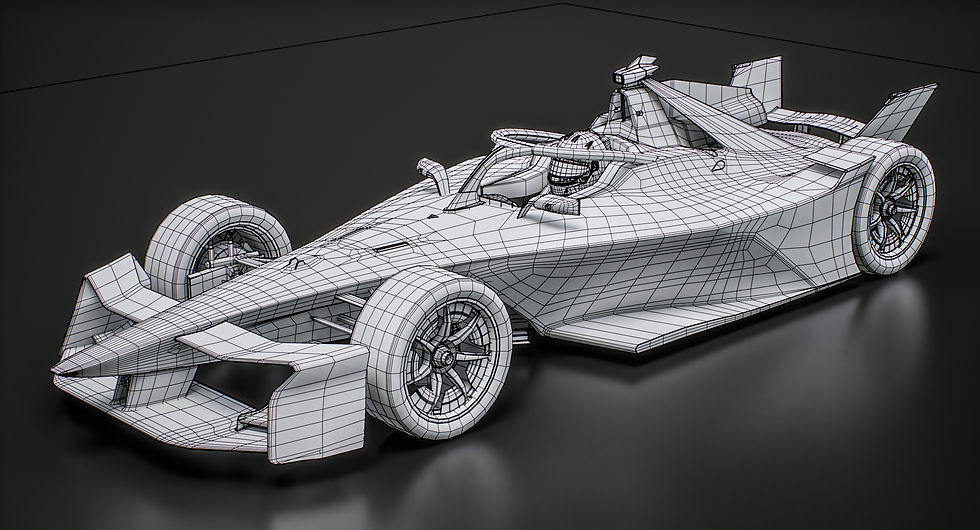 Jaguar Racing Formula E 2025-2026 Season 12 Gen3 Evo Race Car PBR 3D model