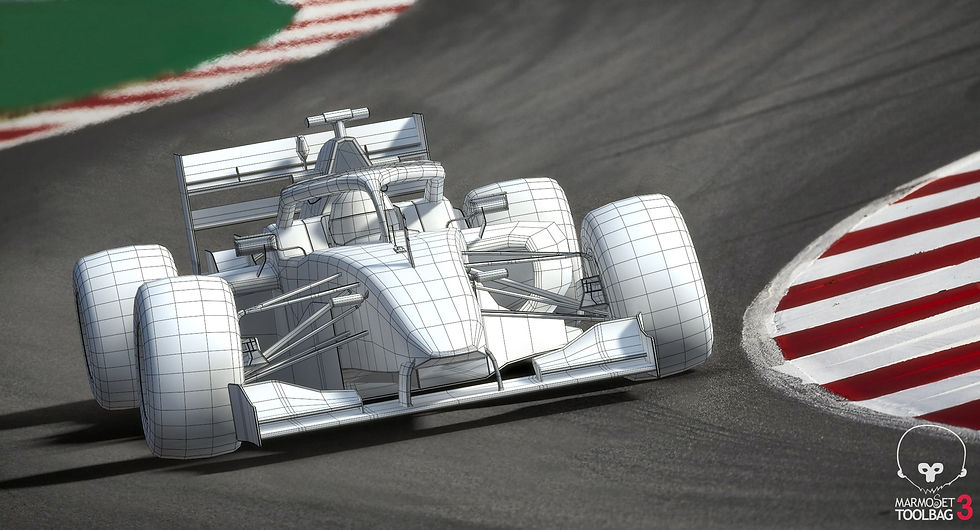 Generic Formula Race Car 05 Low-poly PBR 3D model