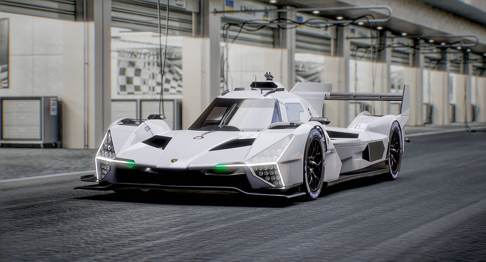 Lamborghini SC63 LMH Hypercar WEC Season 2024 White Mockup 3D model