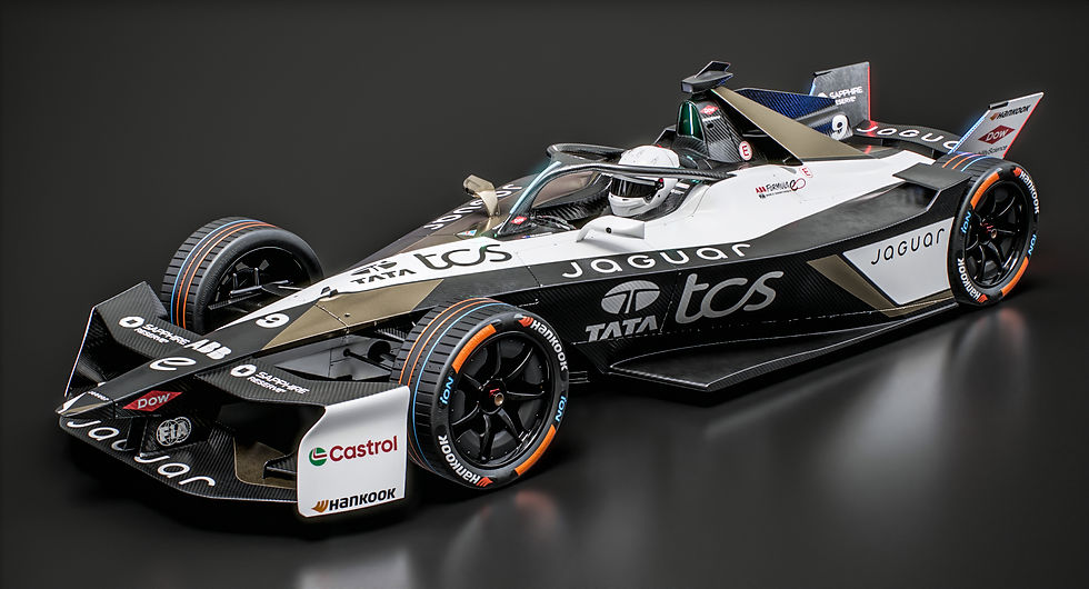Jaguar Racing Formula E 2025-2026 Season 12 Gen3 Evo Race Car PBR 3D model