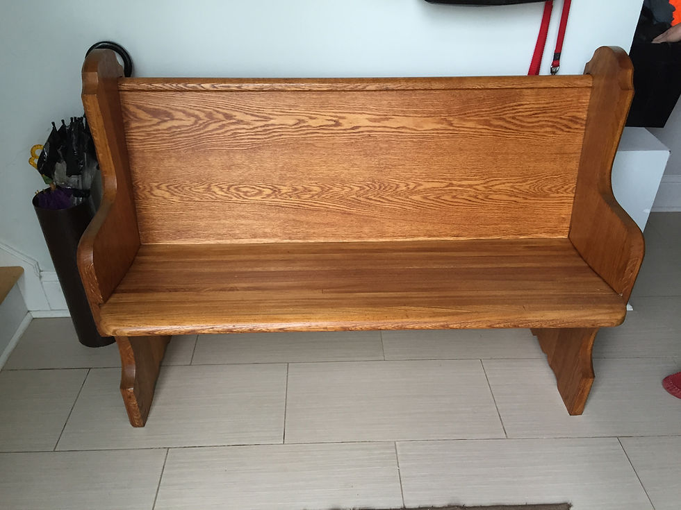 Refinished Oak Church Pew