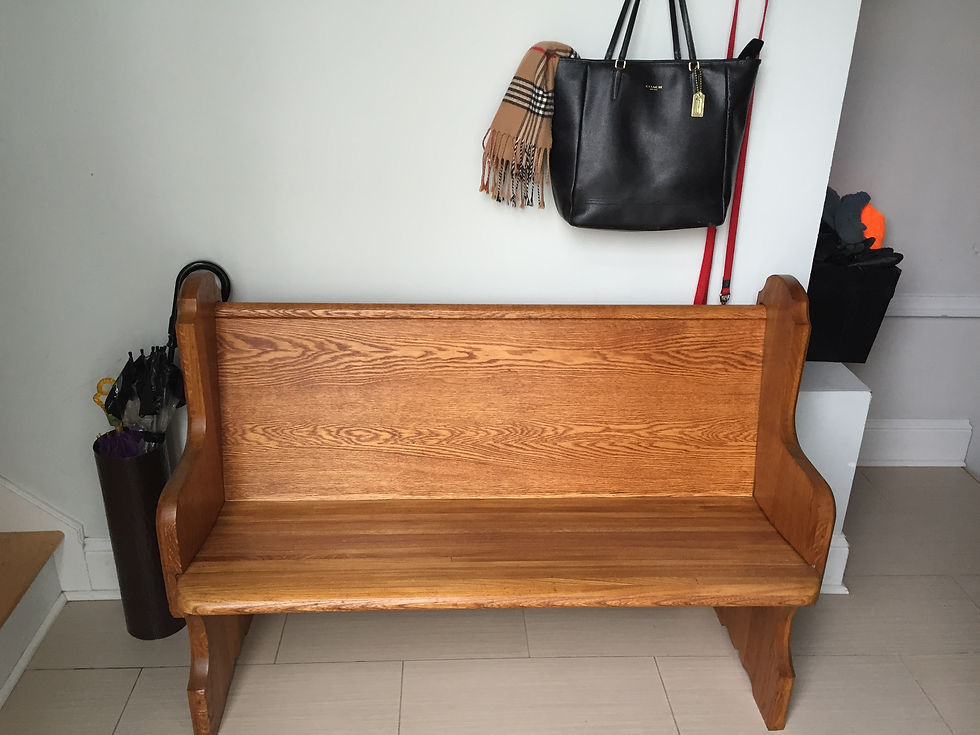 Refinished Oak Church Pew