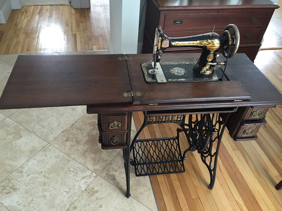 Refinished Treadle Sewing Machine