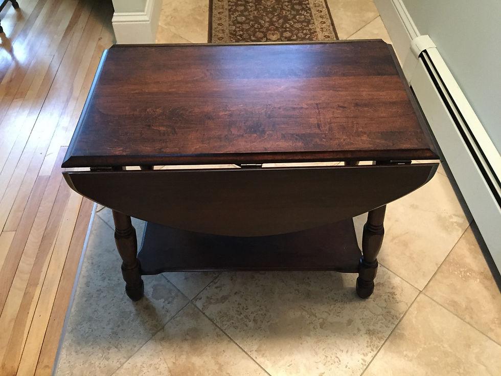 Refinished Dropleaf Side Table