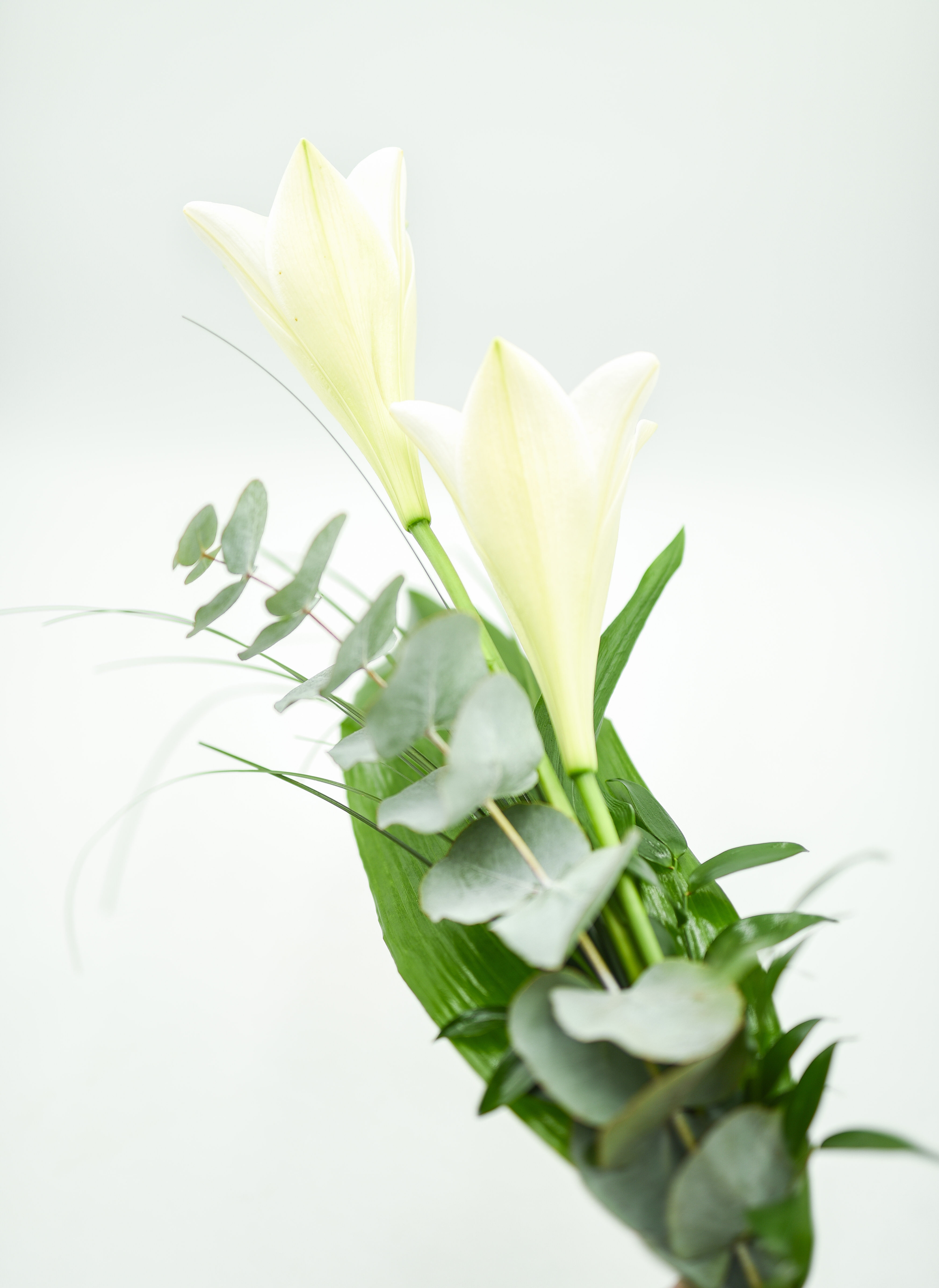 Osanottokimppu valkoliljat