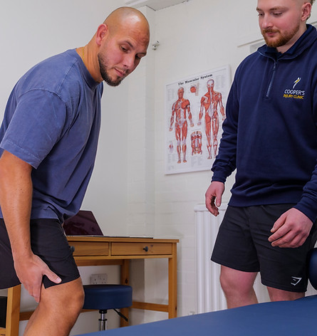 The owner of a MSK clinic treating a client who has been suffering with sciatica