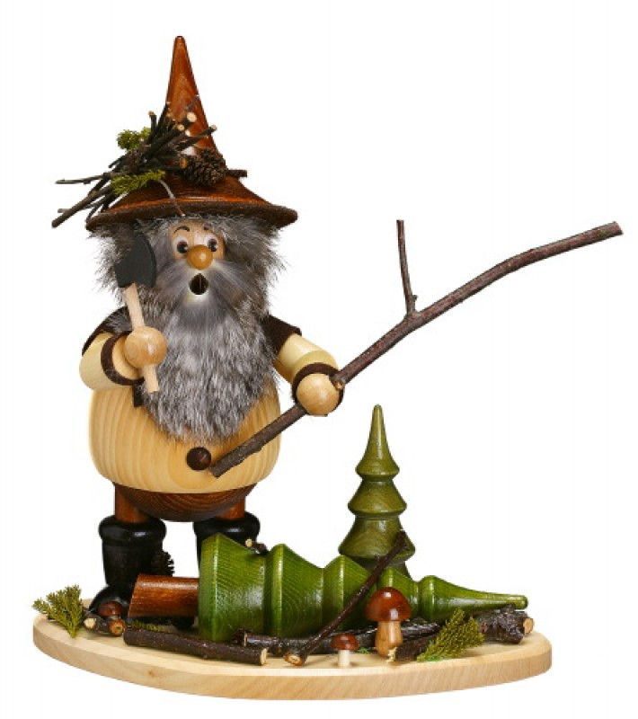 Räuchermann Waldwichtel Waldarbeiter 26cm DWU