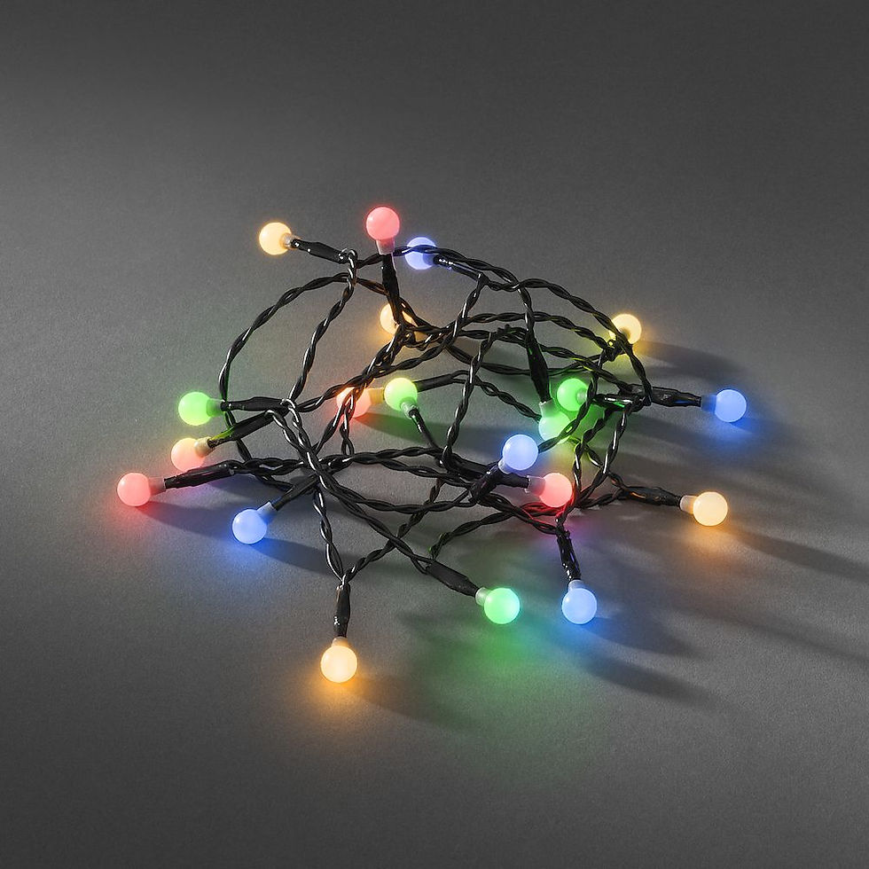 LED Globelichterkette bunt Timer Innenbereich