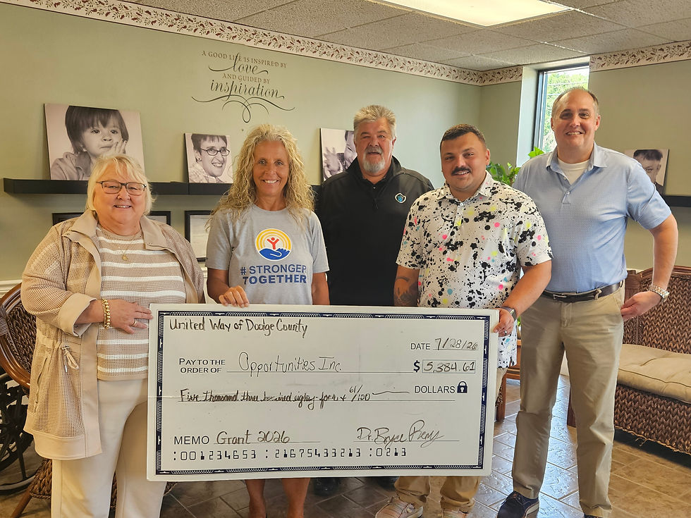 United Way of Dodge County Provides Over $5,000 Grant to Green Valley Enterprises to Support Individuals with Disabilities
